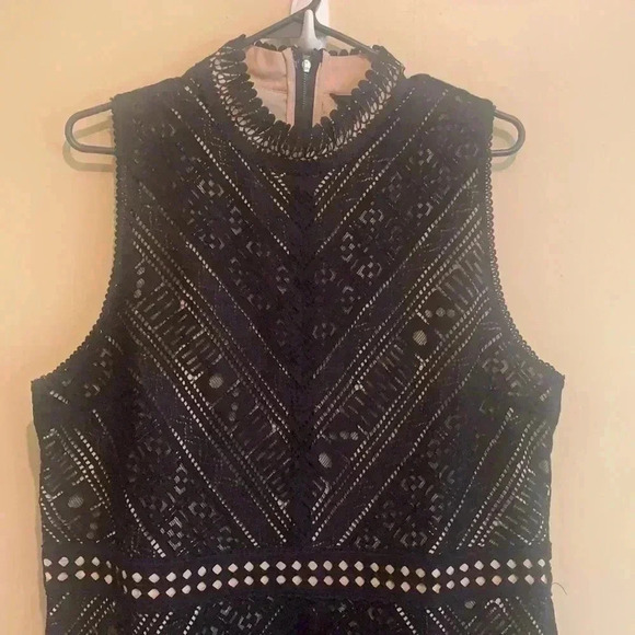 Anthropologie Bella Black Lace mini Dress - Picture 7 of 9